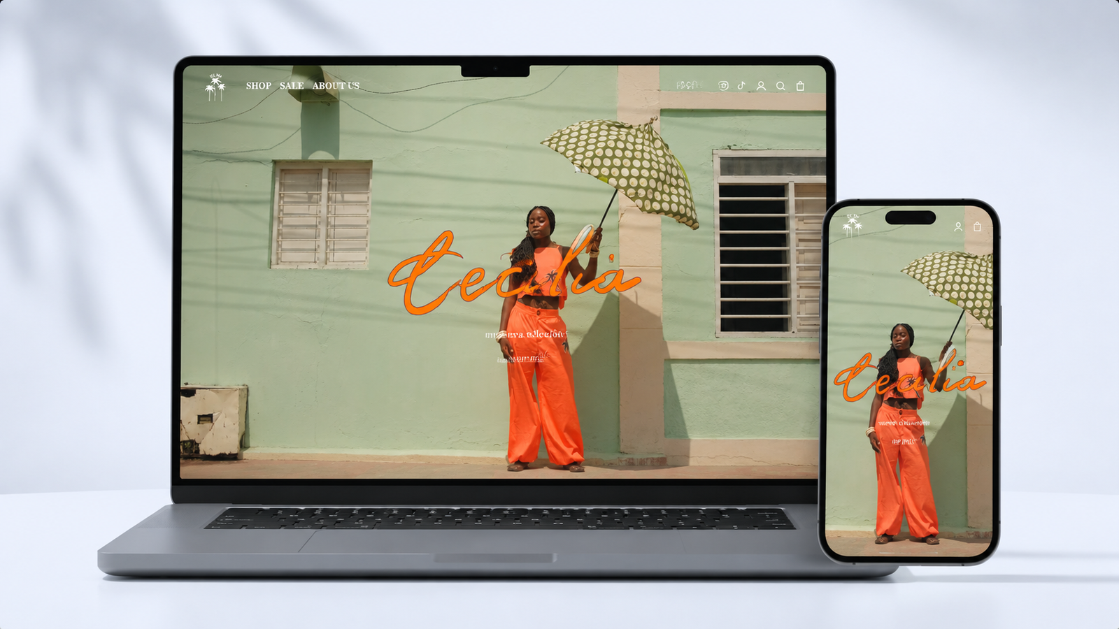 Vista de la tienda online de ropa Delmar
